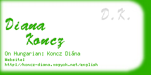 diana koncz business card